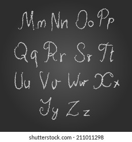 Chalkboard  handwrited leters 