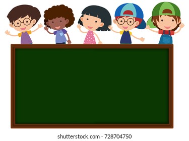 Funny Children Empty Blackboard Stock Vector (Royalty Free) 1936681462 ...