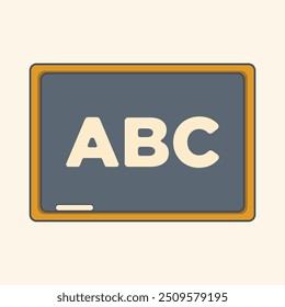 Chalkboard icon Back to school collection Icons school supplies school equipment or items vector illustration