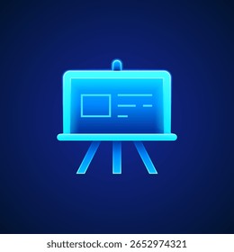 Ícone de Quadro-negro - Símbolo Clássico de Ensino e Educação simbolizando o ensino tradicional, a educação e a aprendizagem em sala de aula. Ideal para conteúdo educacional, recursos de ensino e materiais escolares