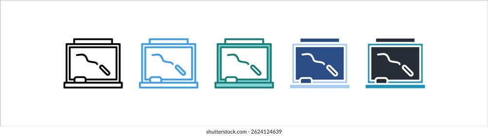 Chalkboard Icon In Different Style Vector