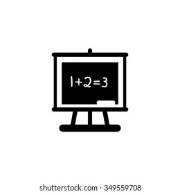 chalkboard icon, education button