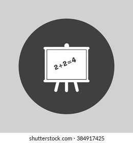chalkboard icon, education button