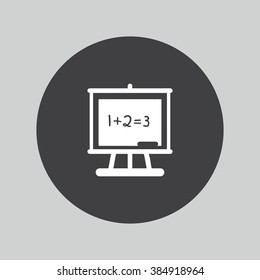 chalkboard icon, education button