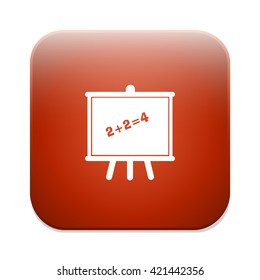 chalkboard icon, education button