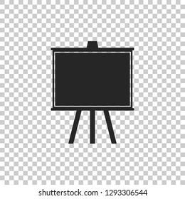 Chalkboard icon isolated on transparent background. School Blackboard sign. Flat design. Vector Illustration