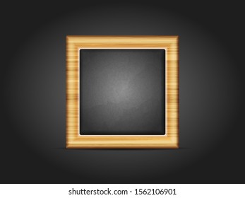 Chalkboard icon on a black background. Vector illustration.