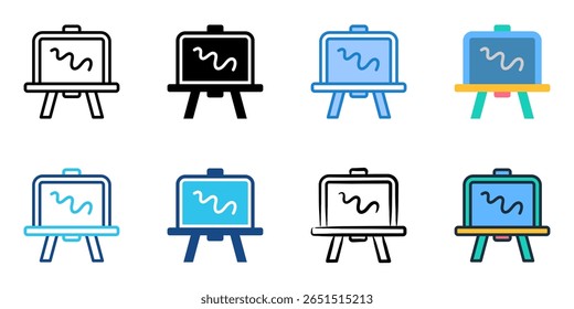 Ícone de quadro-negro definir coleção de vários estilos 
