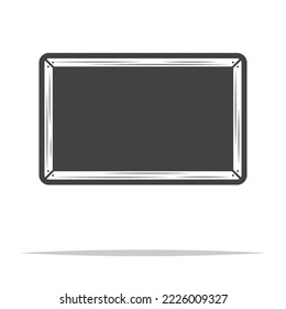 Icono de cartón transparente vector aislado