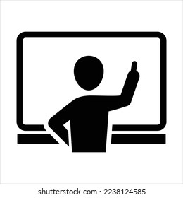 Chalkboard icon vector graphic illustration