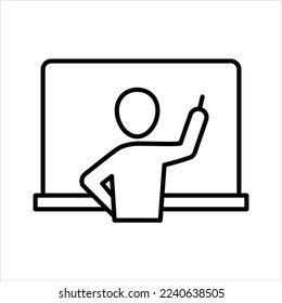 Chalkboard icon vector graphic illustration