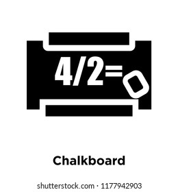 Chalkboard icon vector isolated on white background, logo concept of Chalkboard sign on transparent background, filled black symbol
