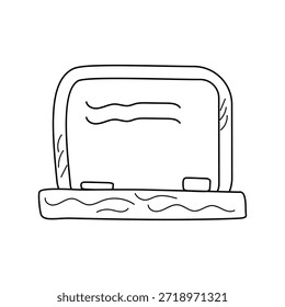 Ícone de quadro-negro com ilustração de estoque de vetor de fundo branco