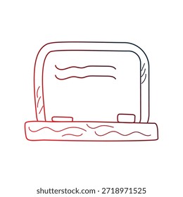 Ícone de quadro-negro com ilustração de estoque de vetor de fundo branco