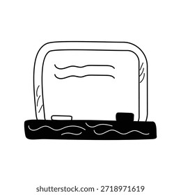 Ícone de quadro-negro com ilustração de estoque de vetor de fundo branco