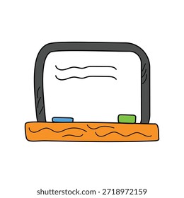 Ícone de quadro-negro com ilustração de estoque de vetor de fundo branco