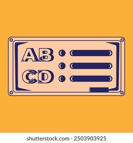 chalkboard illustration vector design in peach and blue colors in a simple style. suitable for logos, icons, posters, advertisements, banners, companies, t-shirt designs, stickers, websites.