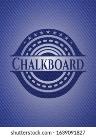 Chalkboard with jean texture. Vector Illustration. Detailed.