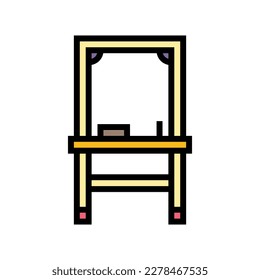chalkboard kid bedroom color icon vector. chalkboard kid bedroom sign. isolated symbol illustration