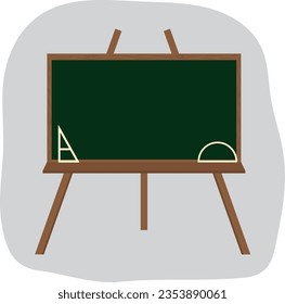 Chalkboard for learning. High quality vector illustration.
