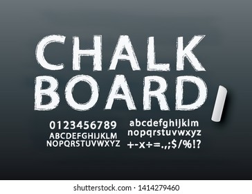 Chalkboard lettering font in vector format