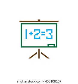 Chalkboard line icon, school board outline vector logo, linear pictogram isolated on white, pixel perfect illustration