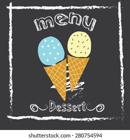 chalkboard for the menu
