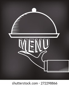 chalkboard menu design, vector illustration eps10 graphic 