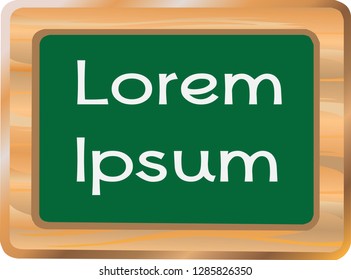 Chalkboard, Oldschool Writting Text tool for Education - Vector Illustration