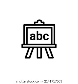 Chalkboard With Outline Icon Vector