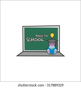 Chalkboard with owl