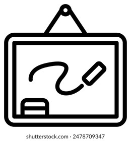 Chalkboard school education icon illustration