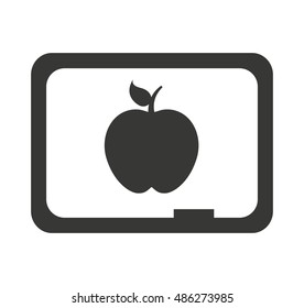 chalkboard school with education icon vector illustration design