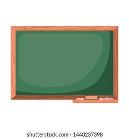 Side View Green Clean Chalkboard Wooden Stock Vector (Royalty Free ...