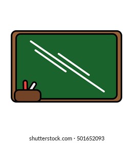 chalkboard school isolated icon vector illustration design