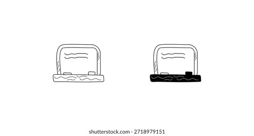 Ícone de conjunto de quadro-negro com ilustração de estoque de vetor de fundo branco