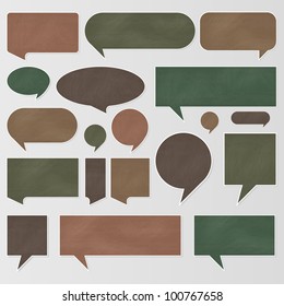 Chalkboard speech bubbles and balloons illustration collection background vector