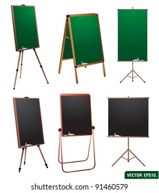 Chalkboard stand. Vector template for design work