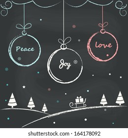 Chalkboard Style Christmas Card. EPS 10