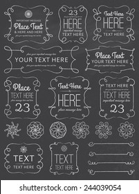 Chalkboard Swirl Frames & Elements