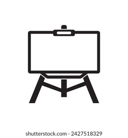 Chalkboard symbol logo icon, vector illustration design