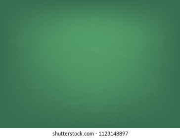 Chalkboard texture. Empty green blank. Clean school board. Vector illustration.