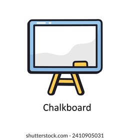 Chalkboard vector filled outline doodle Design illustration. Symbol on White background EPS 10 File