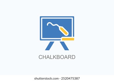 Icono de Vector de pizarra o ilustración de logotipo