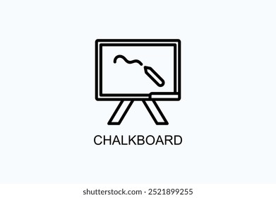 Chalkboard Vector Icon Or Logo Illustration
