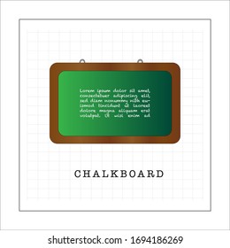 Chalkboard vector isolated with copy space