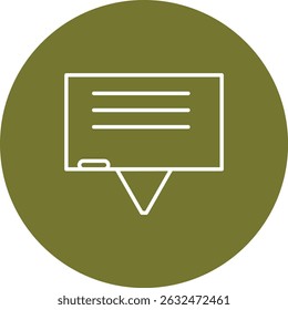 Chalkboard Vector Line Circle Icon Design