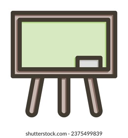 Chalkboard Vector Thick Line Filled Colors Icon For Personal And Commercial Use.
