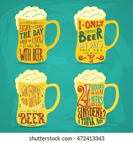 Chalkboard vintage illustration. Hand drawn lettering for bar or beer festival with mug of craft beer. Creative trendy design element for pub menu, beer house, brewery poster.