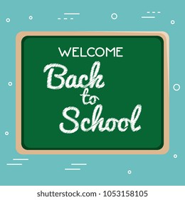 chalkboard with welcome back to school message
